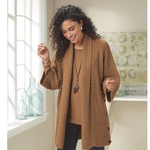 NorthStyle Brown Cardigan L Batwing Teddy-bear Brown